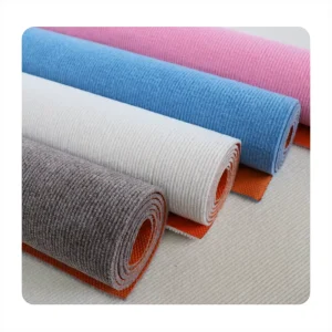 Ribbed Exhibition Carpet with High Repurchase Rates 100% Polyester Carpet for Exhibition Wedding Events with Anti slip Backing