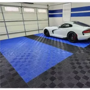 Rigid Modular Interlocking Plain PVC Garage Floor Tiles Anti-Slip Mats for Workshop, Villa, and Car Detailing Shop