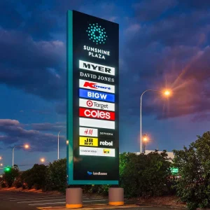 Roadside Directional Pylon Sign with Waterproof LED Modules, Wayfinding Guide