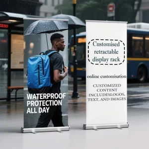 Roll Banner Vinyl UV Printed Portable Retractable Office Business Exhibition Display Stand