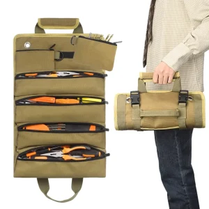 Roll-Up Tool Bag with Detachable Pouches