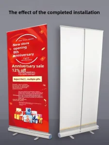 Roll up Banner Display Stand 80×180 80×200 Custom Printed for Weddings Birthdays Vertical Poster Stand Iron Plastic Steel Frame