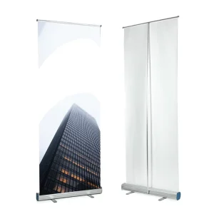 Roll up Banner Retractable Aluminum Alloy Easy to Install Desktop Mini Stand Display Portable Exhibition