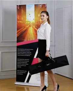 Roll up Banner Stand 100x200cm Extra Wide Custom Print for Large Hall