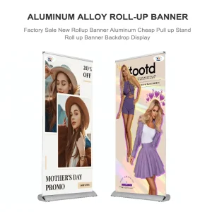 Rollup Standee Display Roll Up Advertising Banner Stand Pull Up Banner Aluminum Retractable Display Rack
