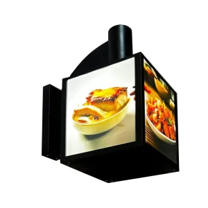 Rotary LED Light Box for Side Wall Hanging, Catering Dishes Display Menu Billboard Door Signboard