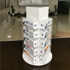 Rotating Desktop Acrylic Medicine Display Rack for Drugstores