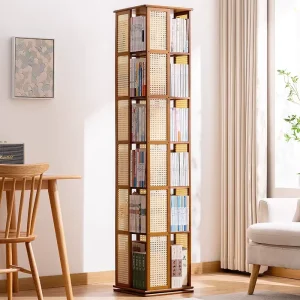 Rotating Multi-Layer Bookshelf and Toy Storage Cabinet for Children