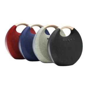 Round Portable Speaker with Handle for Gifts Home Outdoor Fashion Stereo Bass Sound Wireless Speaker