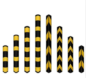 Rubber Corner Protection Underground Garage Reflective Anti collision Strip Parking Corner Protection Warning Strip