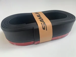 Rubber PVC Carbon Fiber Lip Car Rear Skirt Bumper Guard Strip 2.5m*5cm Durable Bendable Adhesive Tape Installation
