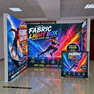 SEG Advertising Light Box Aluminum Frame Double-Sided Fabric Sign Display Modular Exhibition Backdrop Booth