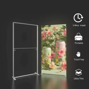 SEG Light Box Frame Exhibition Trade Show Booth Aluminum Profile Lightbox Double-Sided Printing Tool-Free Installation