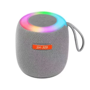 SH309 Mini Portable Wireless Speaker with RGB Lights, BT, USB and TF Card Support for Outdoor Use