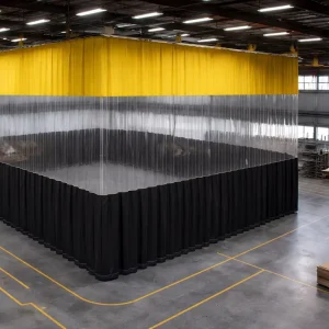 SKP Waterproof Car Wash Bay Curtains Room Partition Wall Divider Foldable Wall Panels Prep Station Chemical Splash Curtains
