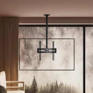 SPCC VESA 400*400MM Swivel Adjustable Height 60″ TV Screen Wall Ceiling Mount Bracket Rotating Universal LED LCD Hanger