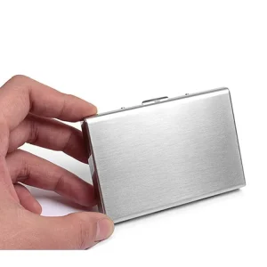 Secure RFID Credit Card Holder Stainless Steel Wallet Business Card Holder for Women Men Durable and Stylish