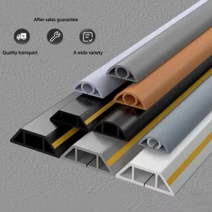 Self-Adhesive Flexible PVC Wire Raceway for Office Desks and Floors, Model TA-FBT01