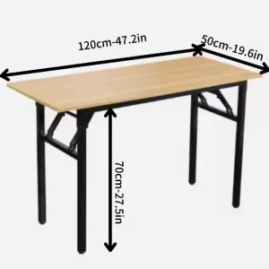 Shaohua Folding Table Foldable Small Computer Desk Sturdy Heavy duty Writing Desk Small Space Conference Table