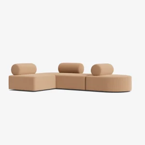 Shaped Modular Fabric Sofa for Clothing Stores, Beauty Salons, Hotels, and Clubs