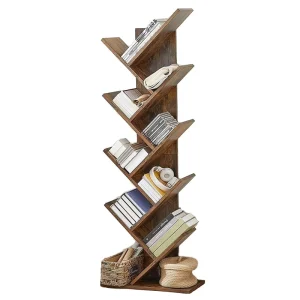 Shaped Wooden Bookshelves Decor Book Stand Rack Shelf Design for Home or Hotel Furniture Use