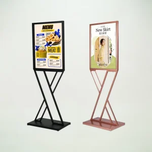 Shopping Mall Floor Directional Sign and Price Display Stand with Caution Sign