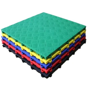Showroom Floor Car Repair Workshop Plastic Interlocking Floor Tiles PP Solid Garage Flooring 600G