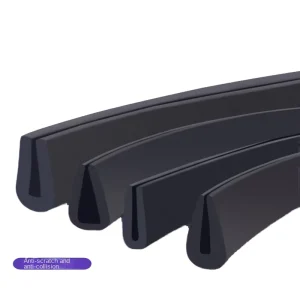 Shuanghengsi ZM UR U Shaped Anti Collision Rubber Strip Square Pattern Edging Strip for Glass Molding Sealing Card Groove Strip