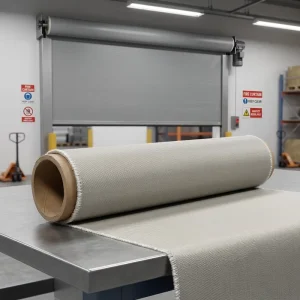 Silicone Coated Twill Woven Fiberglass Fabric Heat Resistant Flame Retardant (-50 to 550) Cutting Service for Fire Curtain