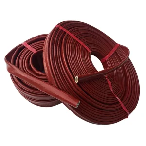Silicone Rubber Fiberglass Cable Cover High Temperature Fireproof Insulation Tube Excellent Tensile Strength 7-25KV Rated
