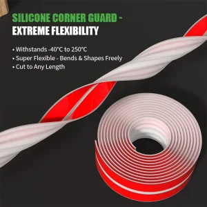 Silicone Wall Corner Guard Anti collision Flexible Protector Strip with Cutting Service for Home & Hotel