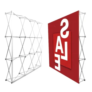 Silver Aluminum Alloy Floor-Standing Advertising Backdrop Wall Easy Assembly Personalized Pop-Up Display Stand
