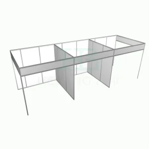 Silver Aluminum and PVC Modular Expo Booth Portable Trade Show Stand HB-003322