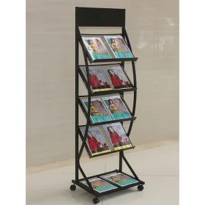 Simple Floor Standing Magazine Display Shelf Catalog Brochure Magazine Rack Stand