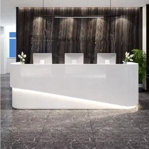 Simple Indian Reception Counter Good Design Reception Table Counter Modern Wooden Office Desk