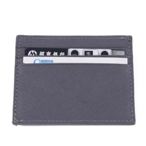Simple Leather Card Holders PU Leather ID and Credit Card Holder Customize Business Card Holder