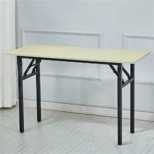 Simple Modern Metal Rectangular Folding Table for Dining, Hotel, Outdoor, Study, and Conference Use