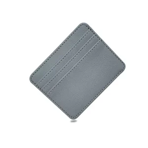 Simple Thin Large Capacity Small Plaid Pattern Multi-Function Business Card Slot Men’s Women’s Exquisite PU Leather Card Holder