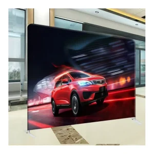 Sincere Portable Trade Show Display Rack Straight Tension Fabric Backdrop Aluminium Frame Thermal Sublimation Printing for