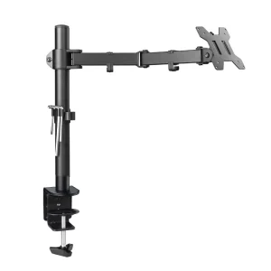 Single-Arm Monitor Mount Stand for 10-27-Inch Screens, 90-Degree Maximum Tilt