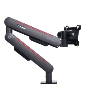 Single Gas Spring Monitor Arm with Height-Adjustable Desk Mount for Computer Monitors and TVs