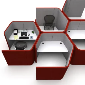 Single-Person Office Desk Booth Seating Workstation Table