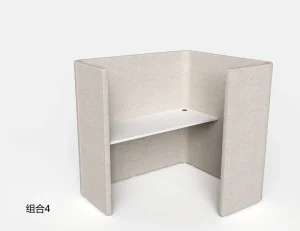 Single-Seater Adjustable Acoustic Office Workstation Pod with Privacy Partition