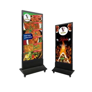 Single-Sided or Double-Sided Standing Movable Magnetic LED Light Box Billboard