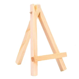 Single Tier Mini Pine Wood Desktop Easel Rack Modern Style Standing Type Display Storage Stand for Promotional Standing Display