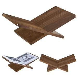 Single Tier Open Wooden Book Display Stand