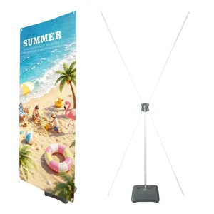 Single sided Water Base Heavy Duty X banner Stand Windproof Poster Stand for Trade Show and Exhibition Displaying