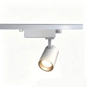 Sleek Cylinder Track Spotlight White Anti Glare Lamp for Art Gallery Mall Showroom Commercial Indoor Ceiling Lights