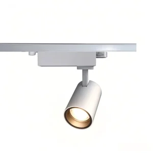 Sleek Modern White Track Spotlight Adjustable Ceiling Light for Mall Gallery Showroom Office Interior Illumination