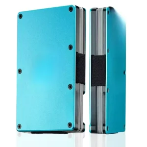 Slim Aluminum Alloy RFID-Blocking Minimalist Business Travel Card Holder for Men